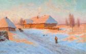 CHOULTSE Ivan Fedorovitch Winter Landscape In The Evening. CHOULTSE Ivan Fedorovitch Winter Landscape In The Evening.