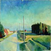 CHRISTENSEN Sigurd A Sunny Landscape With Houses CHRISTENSEN Sigurd A Sunny Landscape With Houses