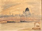 CHURCHILL John Spencer A View On The Thames With St Paul’’s Beyond CHURCHILL John Spencer A View On The Thames With St Paul’’s Beyond