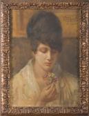 CILETTI Nicola Ritratto Di Donna Con Fiori CILETTI Nicola Ritratto Di Donna Con Fiori
