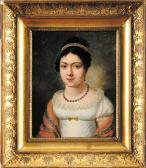 CIOR Pierre Charles Portrait De Femme Au Peigne De Perles Fines CIOR Pierre Charles Portrait De Femme Au Peigne De Perles Fines