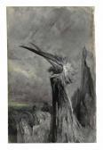 CLAIRIN Georges Jules Victor A Winged Chimera Over The Rocks Of The Port-coton At Belle-ile CLAIRIN Georges Jules Victor A Winged Chimera Over The Rocks Of The Port-coton At Belle-ile