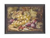 CLARE Oliver Green Grapes, Plums And Raspberries On A Mossy Bank CLARE Oliver Green Grapes, Plums And Raspberries On A Mossy Bank