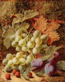 CLARE Oliver Still Life Of Grapes, Plums And Raspberries CLARE Oliver Still Life Of Grapes, Plums And Raspberries