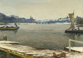 CLARENBACH MAXIMILIAN Rheinische Flusslandschaft CLARENBACH MAXIMILIAN Rheinische Flusslandschaft