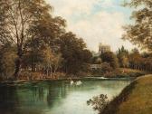 CLARK Octavius T. Windsor Castle With River Thames CLARK Octavius T. Windsor Castle With River Thames