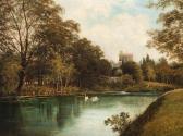 CLARK Octavius T. Windsor Castle With River Thames CLARK Octavius T. Windsor Castle With River Thames