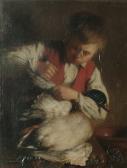 CLARKE Samuel Barling A Boy Plucking A Duck CLARKE Samuel Barling A Boy Plucking A Duck