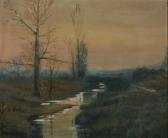 CLAUSSEN F.J. Tonalist Landscape With Stream CLAUSSEN F.J. Tonalist Landscape With Stream