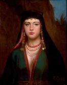 CLEMENT Félix Portrait De Femme Orientale CLEMENT Félix Portrait De Femme Orientale