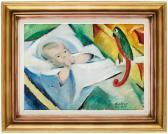 CLEVE JON-AND Agnes Little Boy With Parrot CLEVE JON-AND Agnes Little Boy With Parrot