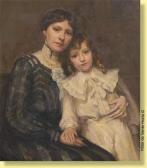 CLUYSENAAR Andre Portrait De Jeune Fille Avec Sa Mère CLUYSENAAR Andre Portrait De Jeune Fille Avec Sa Mère