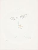 COCTEAU Jean A) Gesicht COCTEAU Jean A) Gesicht