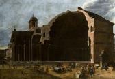 CODAZZI Viviano Veduta E Sezione Del Pantheon Con Piazza Della Rotonda Eastanti CODAZZI Viviano Veduta E Sezione Del Pantheon Con Piazza Della Rotonda Eastanti