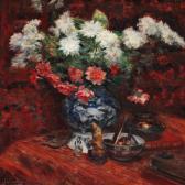 COHEN Isaac Michael Still Life With Flowers In A Faience Vase COHEN Isaac Michael Still Life With Flowers In A Faience Vase