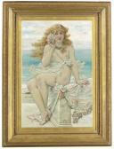 COLEMAN William Stephen Nymph With A Conch Shell COLEMAN William Stephen Nymph With A Conch Shell