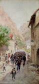 COMBA Pierre Le Chasseur Alpin Traversant Un Village COMBA Pierre Le Chasseur Alpin Traversant Un Village
