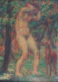 COMINETTI Giuseppe Nudo Di Donna Con Cane COMINETTI Giuseppe Nudo Di Donna Con Cane