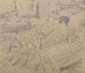 COMPARD Emile Femme Nue Allongée Sous Un Drap COMPARD Emile Femme Nue Allongée Sous Un Drap