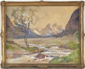 COMPTON Edward Harrison Uferlandschaft Vor Gebirgsmassiv COMPTON Edward Harrison Uferlandschaft Vor Gebirgsmassiv