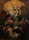 CONCA Sebastiano San Giovanni Nepomuceno, San Vincenzo Ferrer, San Giacomo, San Luigi Gonzaga E Un Santo Vescovo In Adorazione Della Santissima Trinità E Della Vergine CONCA Sebastiano San Giovanni Nepomuceno, San Vincenzo Ferrer, San Giacomo, San Luigi Gonzaga E Un Santo Vescovo In Adorazione Della Santissima Trinità E Della Vergine