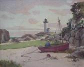 CONNAVALE Robert Coastal Scene With Lighthouse CONNAVALE Robert Coastal Scene With Lighthouse