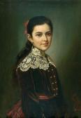 CONRÄDER Georg Portrait Eines Jungen Mädchens. CONRÄDER Georg Portrait Eines Jungen Mädchens.