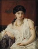 COOMANS Joseph Portrait Of A Young Woman In White COOMANS Joseph Portrait Of A Young Woman In White