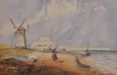 COOP Hubert Coastal Scene With A Windmill COOP Hubert Coastal Scene With A Windmill