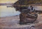 COOP Hubert Man Mending His Boat On A Shore COOP Hubert Man Mending His Boat On A Shore