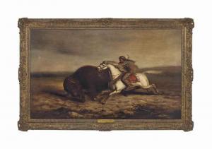Astley David M. Cooper - A Red Indian Hunting Buffalo