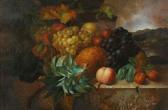 COOPER Gerald Still Life With Fruit On A Stone Ledge COOPER Gerald Still Life With Fruit On A Stone Ledge