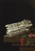 COORTE Adriaen Asparagus And Red Currants On A Stone Ledge COORTE Adriaen Asparagus And Red Currants On A Stone Ledge