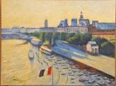 CORLEY Philip A. "le Seine" Paris Scene CORLEY Philip A. "le Seine" Paris Scene