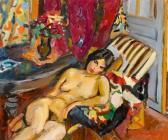 CORNU Pierre Reclining Female Nude CORNU Pierre Reclining Female Nude