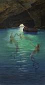CORRODI Herman David Salomon Fisherman And Mermaid In The Blue Grotto On Capri CORRODI Herman David Salomon Fisherman And Mermaid In The Blue Grotto On Capri