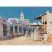 COTTET Charles Vue D'une Rue À Tunis COTTET Charles Vue D'une Rue À Tunis