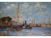 COURANT Maurice Francois A. A Busy Waterfront COURANT Maurice Francois A. A Busy Waterfront