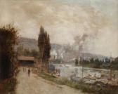 COURANT Maurice Francois A. Bord De Seine Animé COURANT Maurice Francois A. Bord De Seine Animé