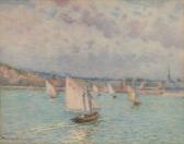 COURANT Maurice Francois A. Voiliers Rentrant Au Port COURANT Maurice Francois A. Voiliers Rentrant Au Port