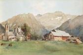 CRAFFONARA Aurelio Paesaggio Montano Con Baite E Chiesetta CRAFFONARA Aurelio Paesaggio Montano Con Baite E Chiesetta