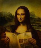 CRAFT Kinuko See Why She's Smiling, Parody Of The Mona Lisa For Ibm Advertising Campaign CRAFT Kinuko See Why She's Smiling, Parody Of The Mona Lisa For Ibm Advertising Campaign
