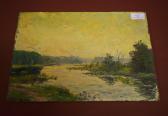 CRAM LEIGHLON R. River Landscape CRAM LEIGHLON R. River Landscape