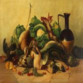 CRAMER Carl Cäsar Nature Morte With Rabbit, Game Birds, Vegetables And A Jug CRAMER Carl Cäsar Nature Morte With Rabbit, Game Birds, Vegetables And A Jug