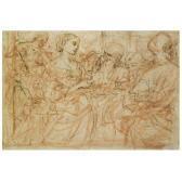 CRESPI Daniele Saint Catherine Of Alexandria Disputing With The Philosophers,emperor Maxentius Enthroned Behind CRESPI Daniele Saint Catherine Of Alexandria Disputing With The Philosophers,emperor Maxentius Enthroned Behind