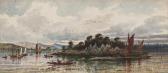CRESSWELL William Nichol Boating In A Backwater CRESSWELL William Nichol Boating In A Backwater