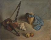 CRIVELLI RENZO Natura Morta Con Clarinetto E Violino CRIVELLI RENZO Natura Morta Con Clarinetto E Violino