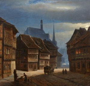 Georg Heinrich Croll Crola - Wernigerode Marketplace By Night