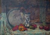 CROMMELIN Cornelis van Wiekev. Nature Morte Aux Poivrons Et Vase Chinois CROMMELIN Cornelis van Wiekev. Nature Morte Aux Poivrons Et Vase Chinois