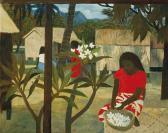 CROOKE Ray Austin Island Woman With Frangipani CROOKE Ray Austin Island Woman With Frangipani